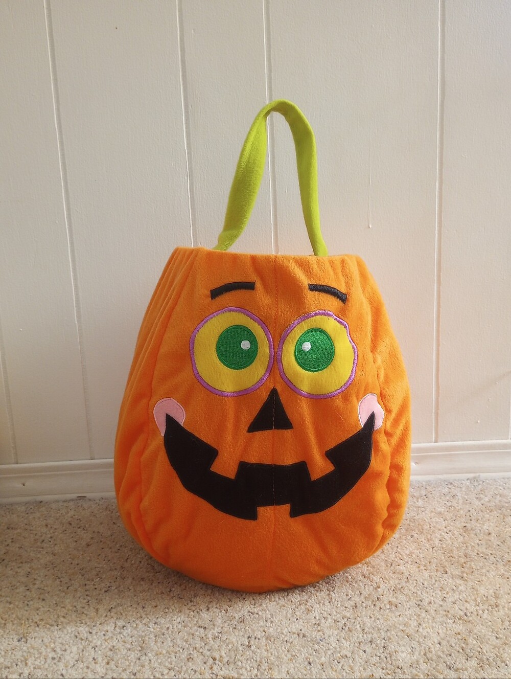 Halloween Pumpkin Jack-o'-lantern Trick Or Treat Candy Basket